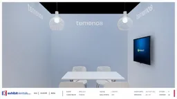 20x20 Peninsula booth design by Exhibit-Rentals